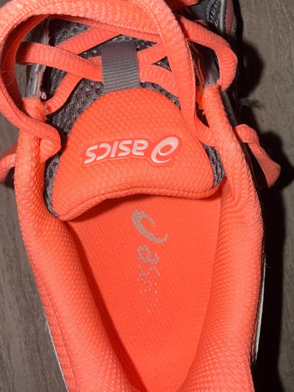 Asics Gray and Coral Pink Women's Athletic Running Shoes